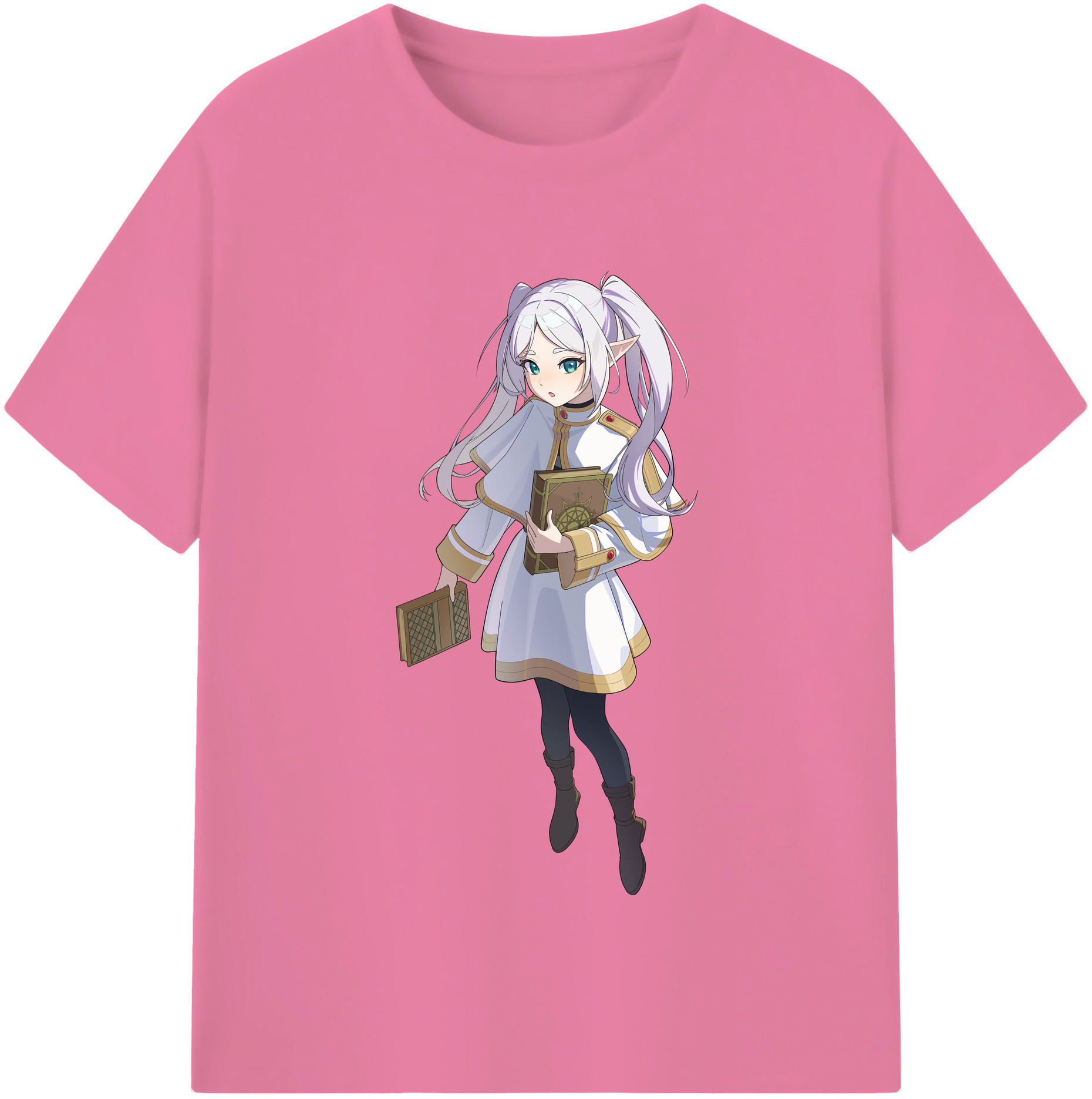 （画像用） 葬送のフリーレン Frieren 綿100％半袖Tシャツ（フロントプリント）